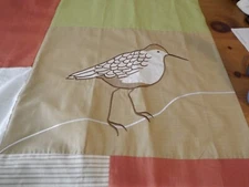 C&F ENTERPRISES shower curtain PATCHWORK sandpiper TURTLE crab 70wX72"