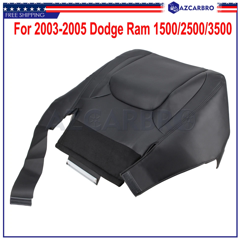 Cubierta de asiento de cuero inferior del lado del conductor para Dodge Ram 1500/2500/3500/3500 Van/4000 Foto 4 de 4