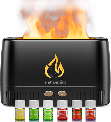 Essential Oil Diffusers, Quiet Flame Diffuser, Waterless Auto-Off Portable Aroma