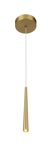 George Kovacs Stretch LED Mini Pendant, Soft Brass - Picture 3 of 4