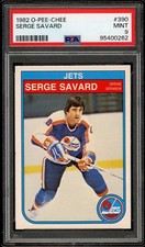 1982-83 OPC O PEE CHEE NHL #390 Serge Savard HOF PSA 9 MINT Jets Canadiens Card