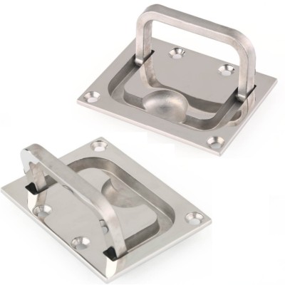 2pcs Stainless Steel Flush Mount Fitting Boat Lifting Pull Hatch Ring Handle