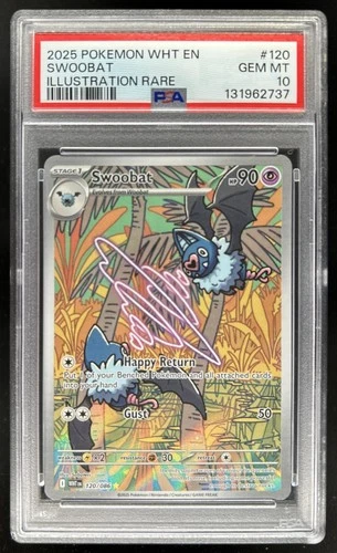 2025 Pokemon White Flare Swoobat Illustration Rare #120/086 PSA 10 GEM MINT