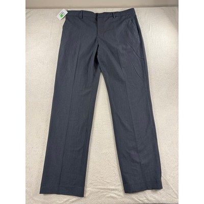 Perry Ellis Portfolio Dress Pants Mens 36x34 Grey NWT Modern Fit Flex Stretch