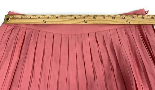 Talbots Thin Pleated Skirt Womens Size 6 Pink Midi Cotton Blend Office - Picture 6 of 9