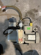 Edwards E2M1.5 Rotary Vane Vacuum Pump EMF3 Mist Filter Molecular Sieve Runs