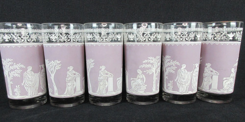 Jeanette Glass Tumblers-Lot of Six-(6)-Lilac/Lavender