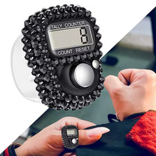 Electronic Finger Counter Tasbih Ring LCD Digital Display Resettable Knitting R