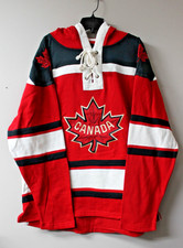 New TEAM CANADA 4 Nations Face Off Lacer style mid weight cotton hoodie men's L