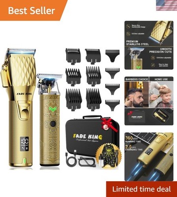 Professional Hair Clippers for Men   Cordless Barber Clippers & Beard Trimmer...
