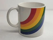 FTD Rainbow Coffee Mug Pride LGBTQ Vintage 80s FTD Korea Cup Stranger Things