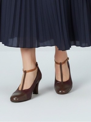 Vintage Bruno Magli T-Strap Brown Two-Tone Women's Heels