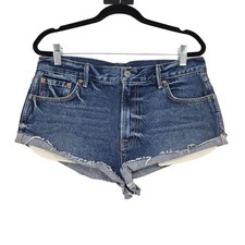 Pantalones Cortos Denim Jessie Jean Lavado Medio Dobladillo Crudo En Rocío Miel Talla 27 GRLFRND