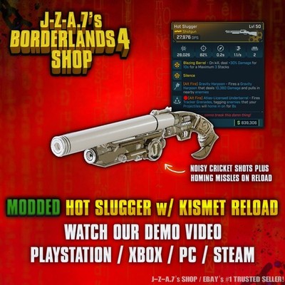 Borderlands 4  MODDED HOT SLUGGER SHOTGUN WITH KISMET RELOAD BL4 PC-PS-XBOX 