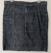 Gap Stretch Women s Size 8 Denim Skirt Front Zip Back Slit Pockets