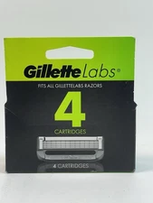 Gillette Labs Razor Blades Refill 4 Cartridges, NEW FREE SHIP_4905