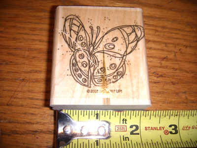 BUTTERFLY IN FLIGHT  STAMPIN-UP 2005 WOOD RUBBER STAMP FREE SHIP