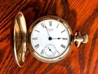 WOW 1888 Waltham 18 Size 15J Grade 15 P S Bartlett Gold-Filled Hunter Runs Great