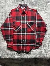 Vtg 80s BIG MAC Men’s Large Flannel Shirt Heavy Cotton Buffalo Plaid USA Made
