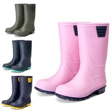 Kids Boys Girls Rain Boots Waterproof Non-Slip Outdoor Rainy Day Play Boots