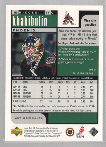 * 1998-99 UD Choice - Choice Reserve [You Pick/Choose your cards] - Picture 107 of 191