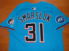 MIAMI MARLINS TYLER SMARSLOK GAME ISSUED UN WORN 2025 JERSEY (MINNESOTA TWINS) — photo 2