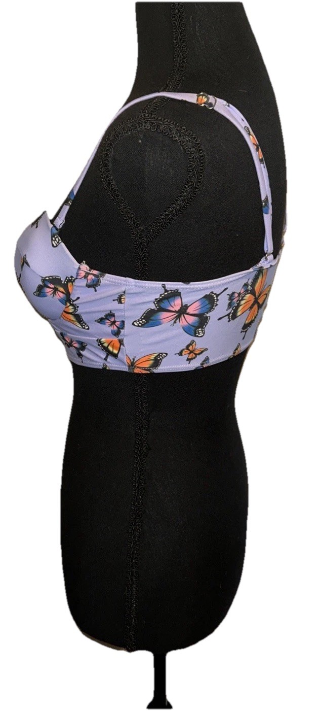 Small Multicolor Butterfly Pattern Spaghetti Stra… - image 6