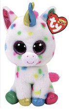 Ty Beanie Boos Harmonie The Unicorn 6" 15cm MWMT with Multi-colored Spots