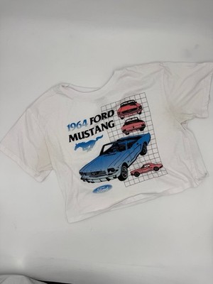 1964 Ford Mustang Cropped Graphic Tee Size Small Official Licensed