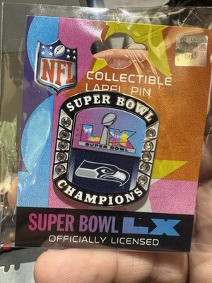 Seattle Seahawks Super Bowl LX BLUNG BLING Pin NFL AMINCO
