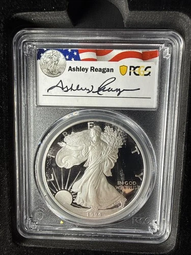 PR69 DCAM 1994-P American Silver Eagle Legacy Ashley Reagan Signed PCGS *