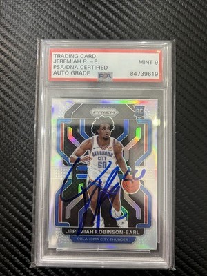 2022 Panini Prizm Basketball Jeremiah Robinson-earl Rookie Auto Mint 9 PSA