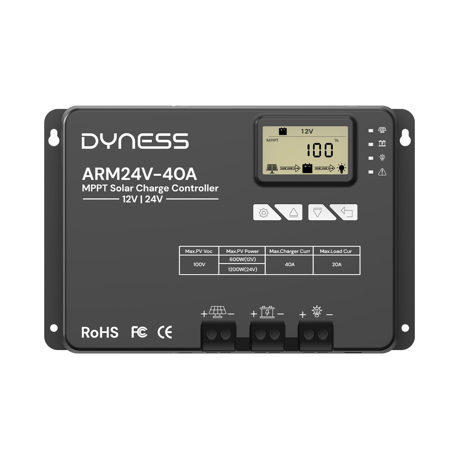 Dyness MPPT 40A 12/24V Regolatore Solare Bluetooth - Qualità Professionale
