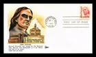 US COVER JOHN HARVARD GREAT AMERICANS FIRST DAY ISSUE GILL CRAFT CACHET