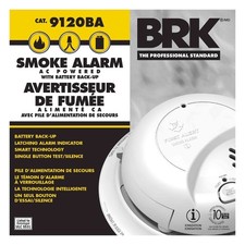 BRK First Alert 9120BA Hardwired Smoke Alarm with 9V Battery Backup