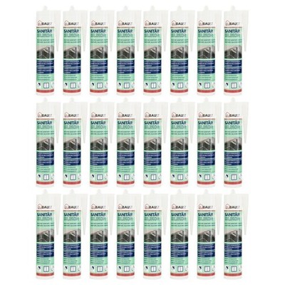 24x Sanitär Silikon dubaust SAS24 elastisch schimmelfest Bad Küche Dusche 310ml