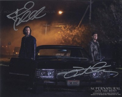 JENSEN ACKLES and JARED PADALECKI - Supernatural GENUINE SIGNED AUTOGRAPHS