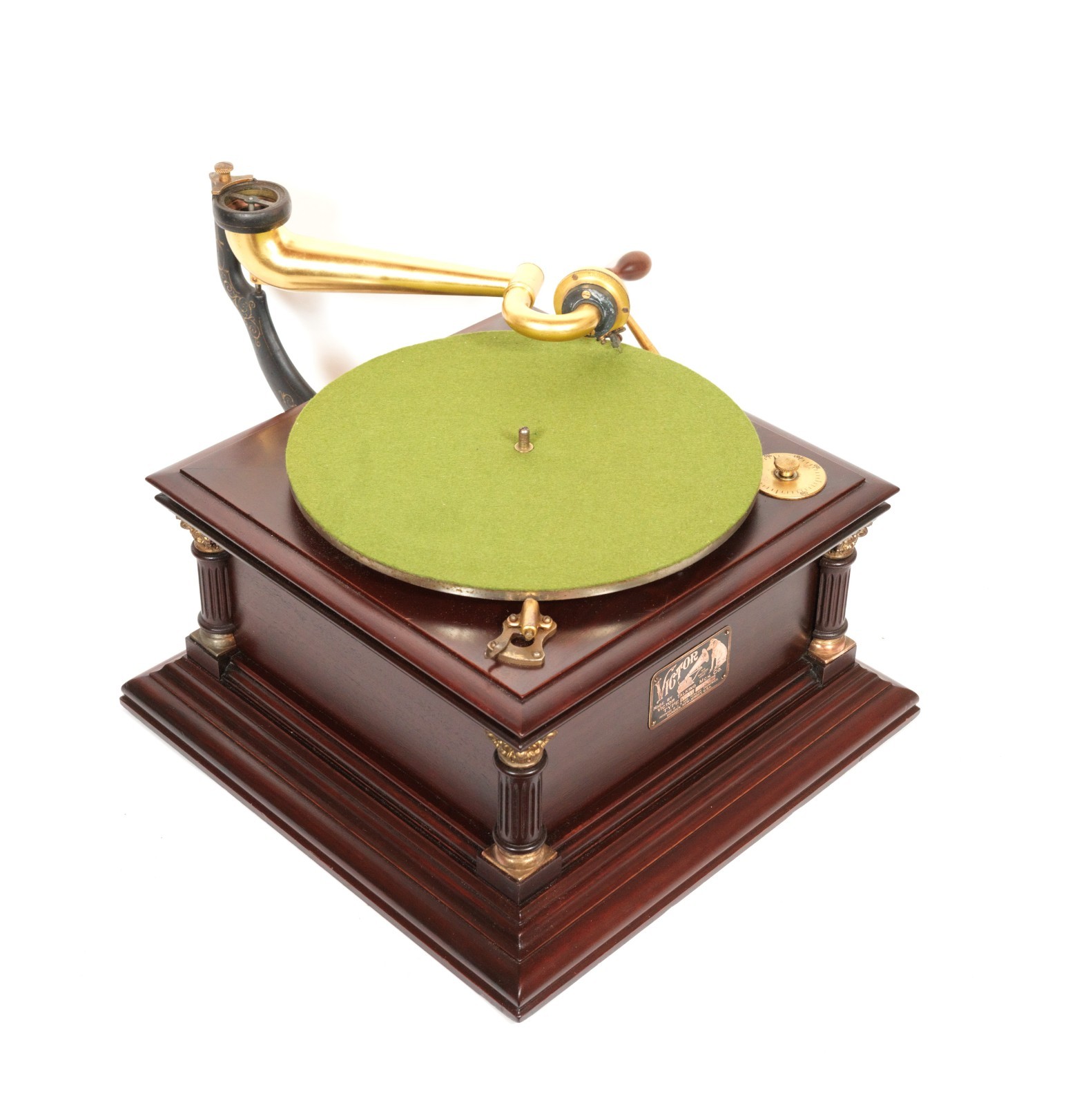 1906 Victor VI Phonograph w/Original Victor Spear Tip Wood Horn * Exceptional