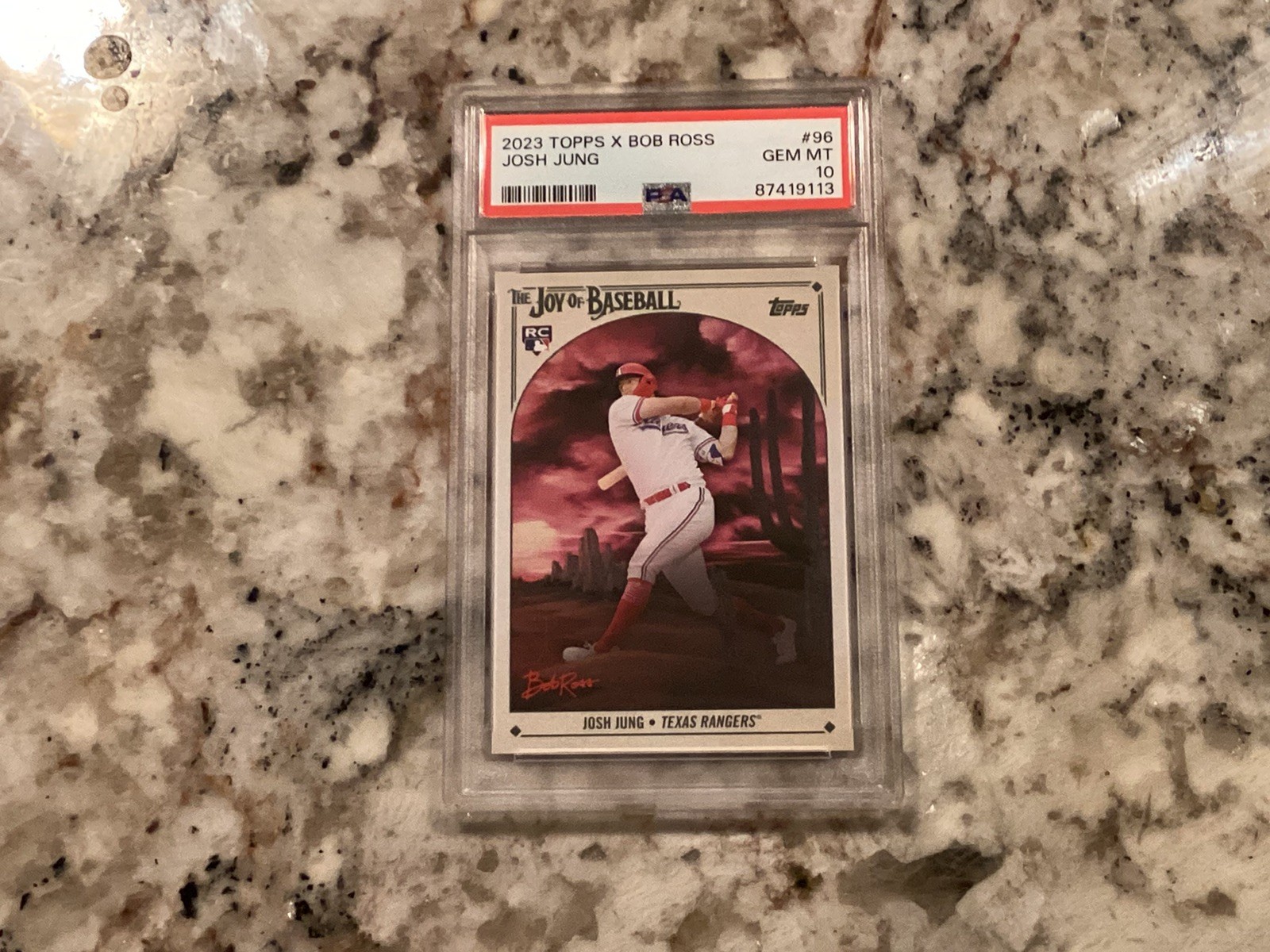 Josh Jung Rookie 2023 Topps X Bob Ross The Joy Of Baseball PSA 10 GEM MINT #96