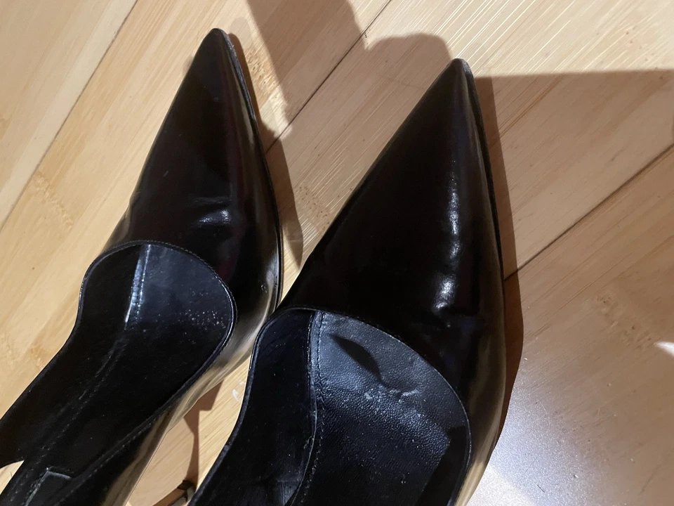 $1250 Zapatos de salón Giambattista Valli de cuero negro para mujer talla 37 Foto 2 de 4