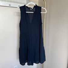 Gap Women’s Sleeveless A-line V-neck Mini Dress Size Small Navy Blue