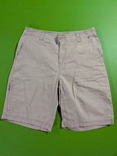 Columbia tan cargo shorts mens size 32 W, 10" L omni-shade sun protection shorts
