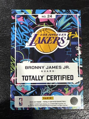 2024-25 Panini Totally Certified #24 Bronny James Jr Graffiti Red