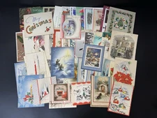 Vintage Christmas Holiday Greeting Cards/ Lot Of 50, Used/ *7