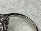 Stunning Sterling Silver Blue and White Crystal Cocktail Ring Size 7.5 — photo 6