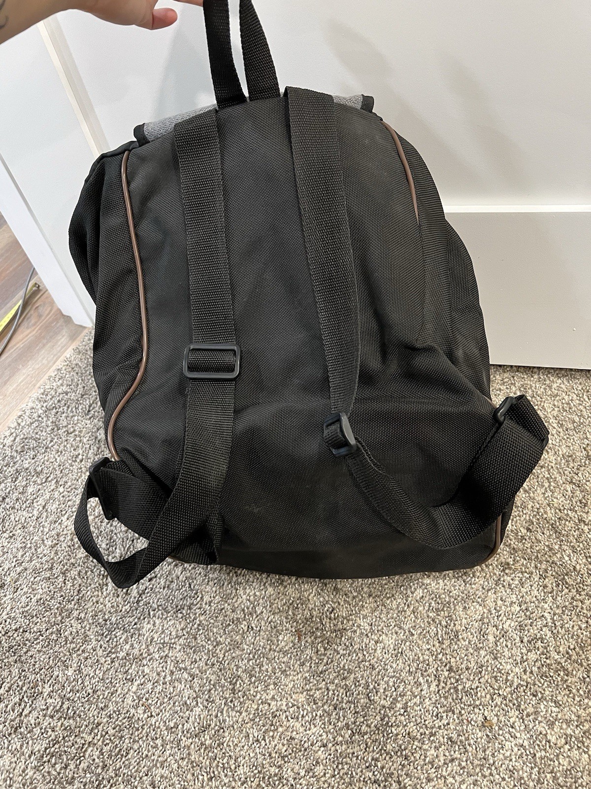 Pendleton Nylon, Wool and Leather Drawstring Back… - image 2