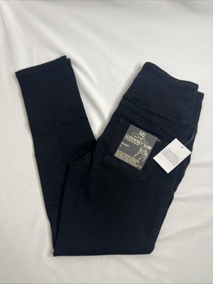 DG2 Diane Gilman Womens Virtual Stretch Suddenly Slim Jegging Black Skinny S
