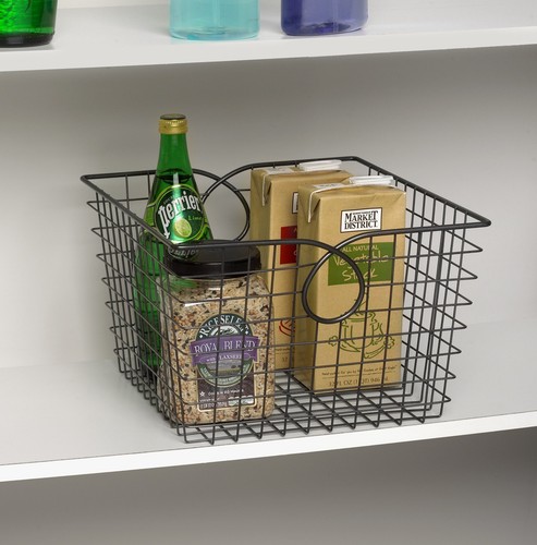 Spectrum Teardrop Wire Large Basket (Industrial Gray) - Storage Bin & Décor f... - Picture 4 of 8