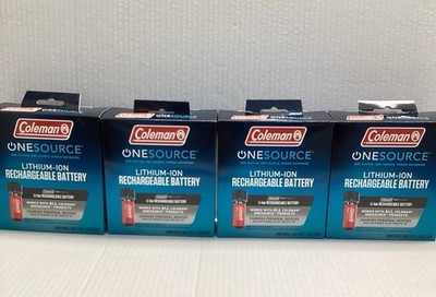 (4) Coleman One Source Lithium-Ion Rechargeable Batteries NEW/FREE SHIPPING