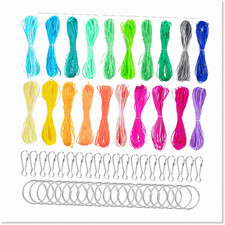20-Color Plastic Lacing Cord Kit for Bracelets and Accessories